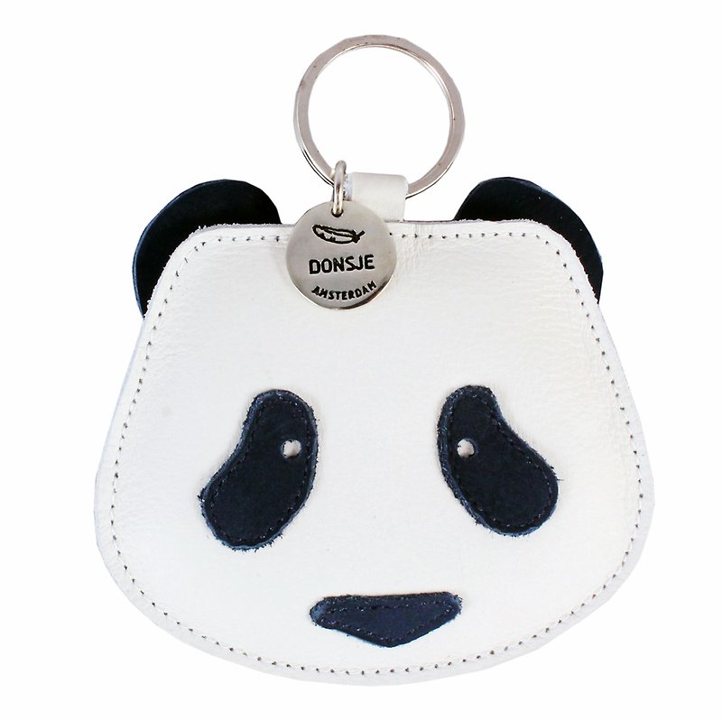 Donsje 皮革动物钥匙圈 熊猫   0617-ST007-LE060 - 钥匙链/钥匙包 - 真皮 