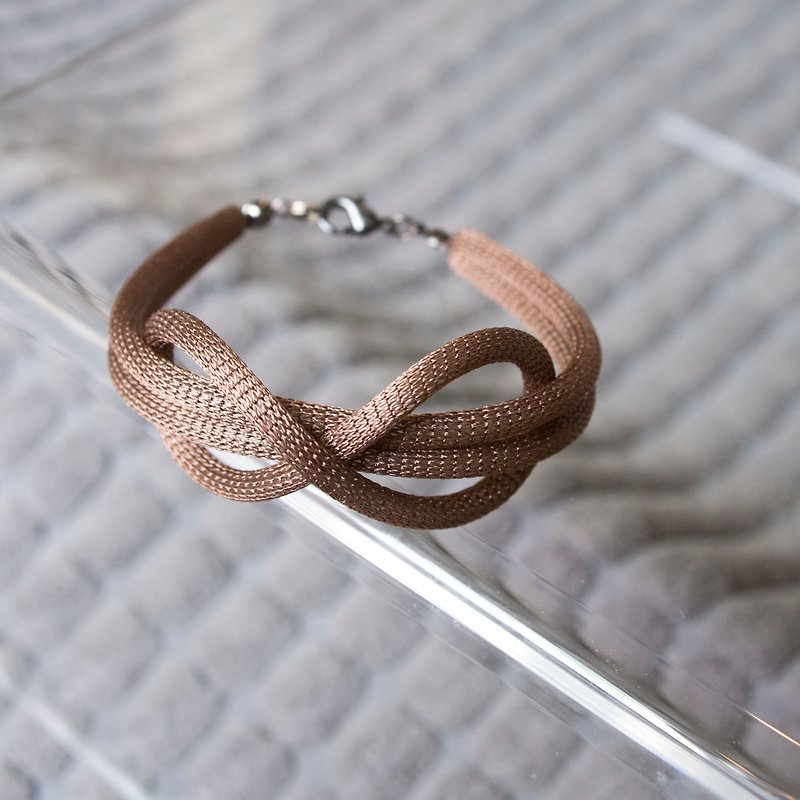 Lussli针织手环 : 无限 - 咖啡 - 手链/手环 - 丝．绢 咖啡色