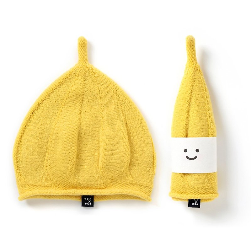 小可爱。高级羊绒帽 / 雅黄色 / 孩童款 - 帽子 - 羊毛 黄色