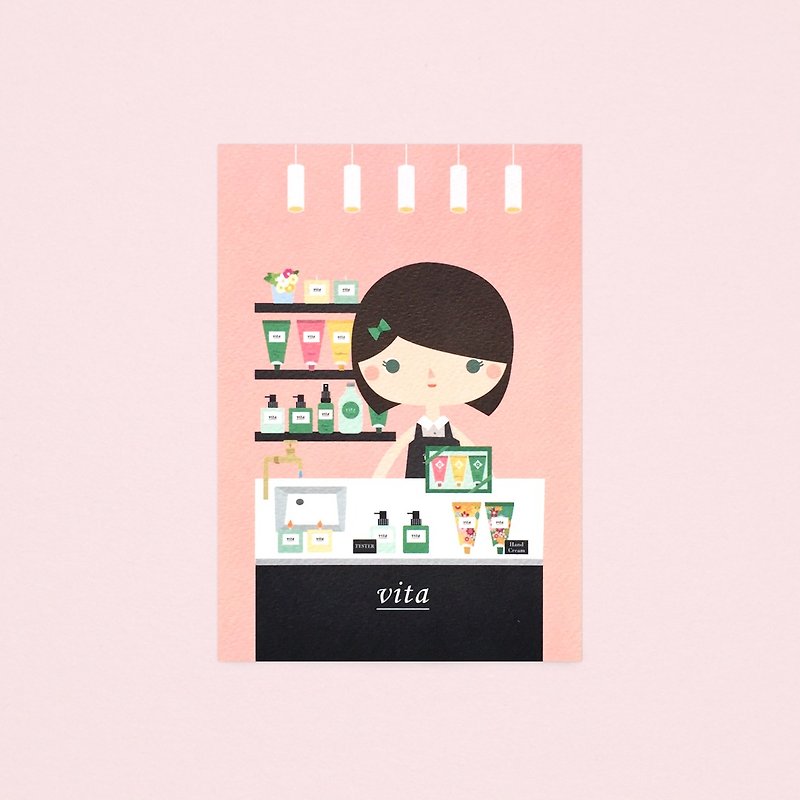[女孩与她的店] yvonne 的香氛店 - 明信片 - 卡片/明信片 - 纸 粉红色