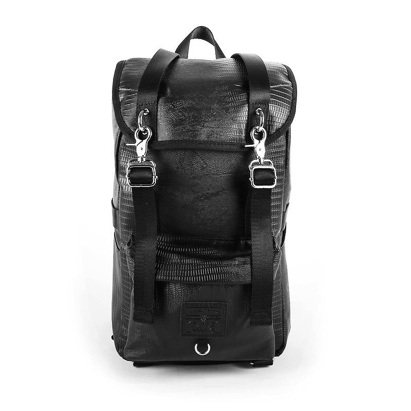 2016RITE 军袋包(M)-黑鳄鱼 - 后背包/双肩包 - 防水材质 黑色