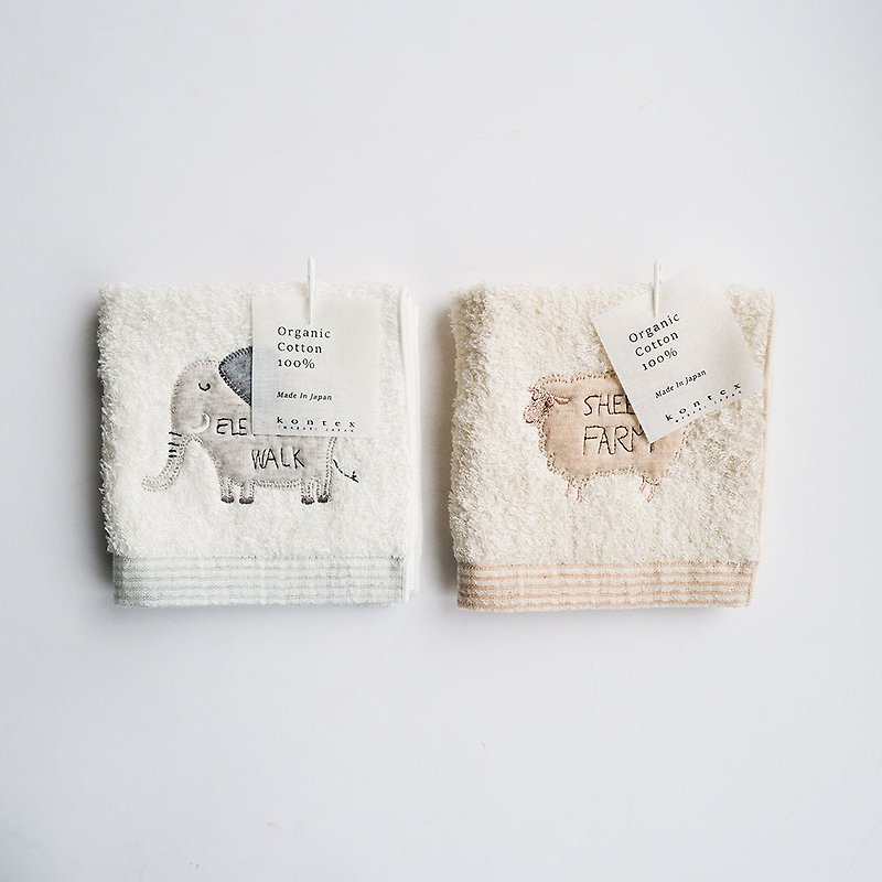 【kontex】日本今治有机棉万用小方巾-Fluffy系列绵羊/大象 - 其他 - 棉．麻 多色