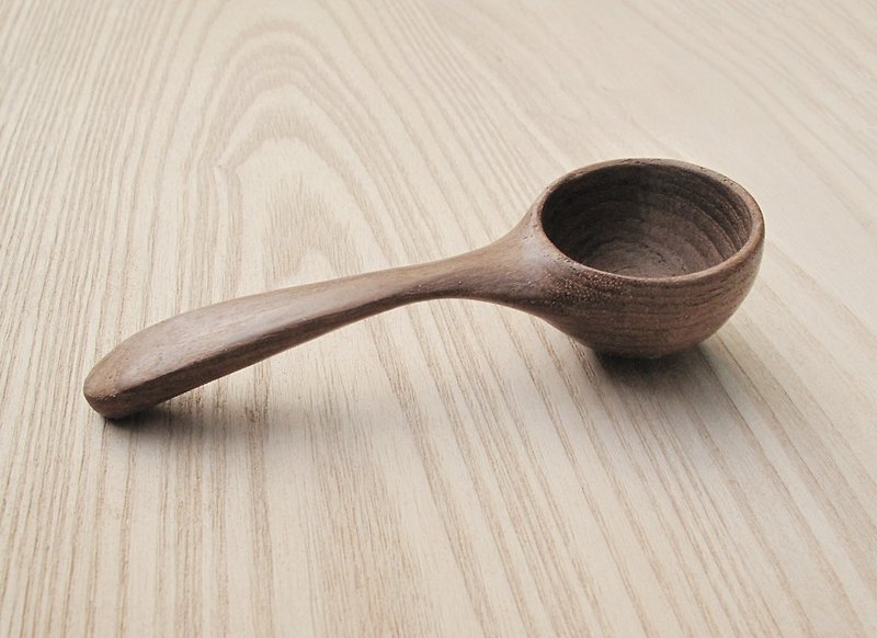 天然手作木匙-柚木款-半圆杯形-咖啡/茶匙 - 餐刀/叉/匙组合 - 木头 咖啡色