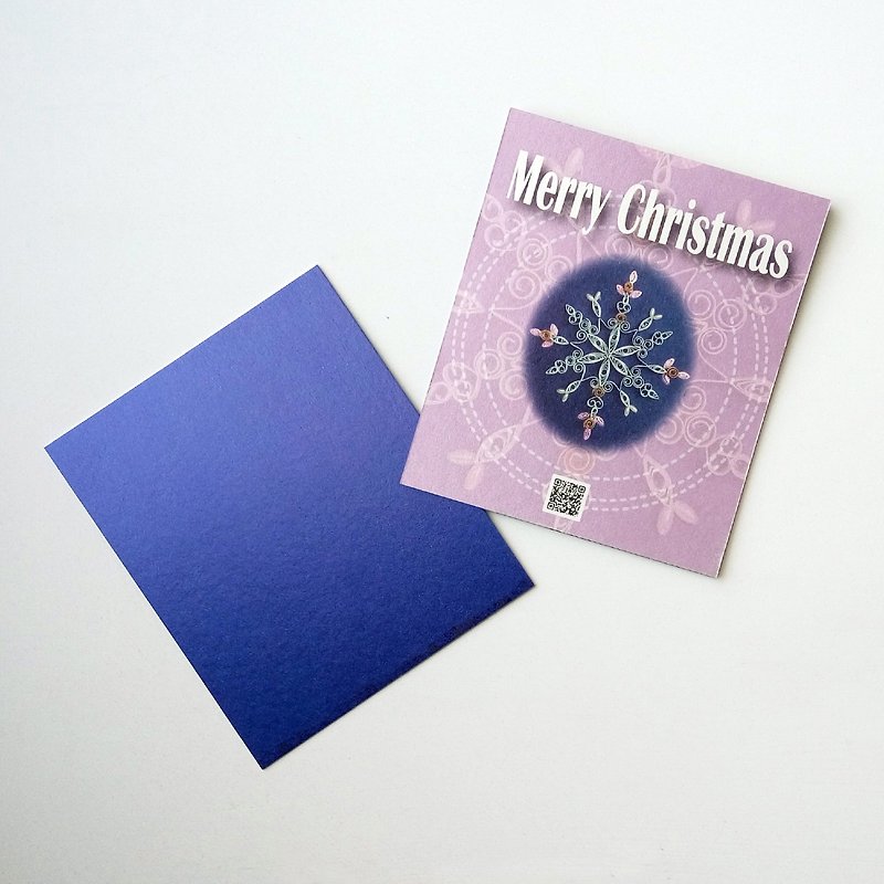 圣诞系列3卡片 - 卡片/明信片 - 纸 紫色