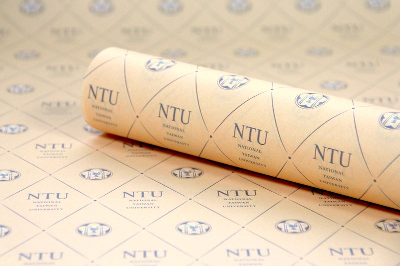 NTU校徽包装纸 No.1（淡橘） - 包装材料 - 纸 