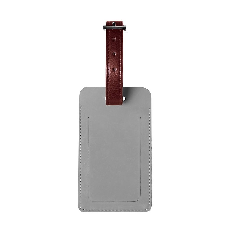 HOLI Luggage tag / GRAY-RED WINE - 行李箱/行李箱保护套 - 橡胶 灰色