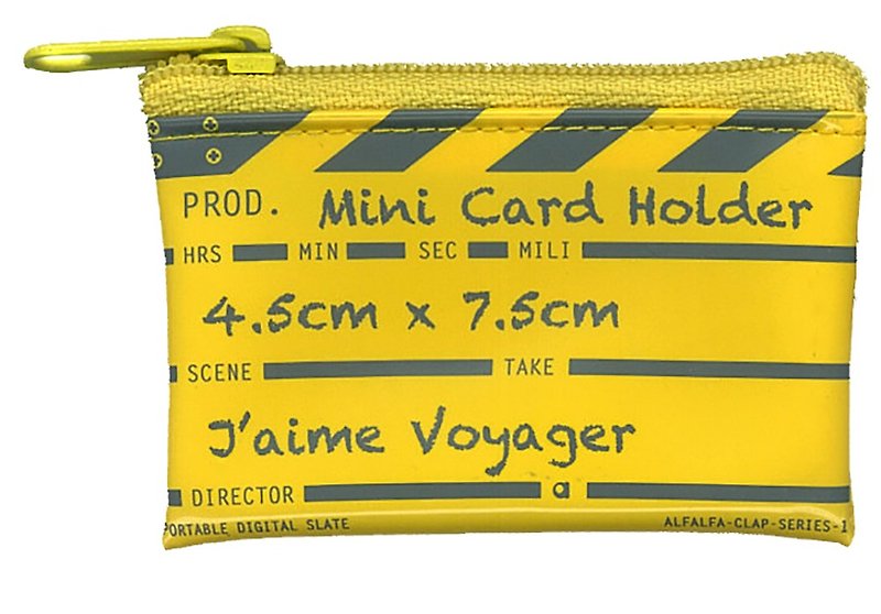 导演拍板迷你记忆卡文件夹 - 黄色 - 钥匙链/钥匙包 - 塑料 黄色