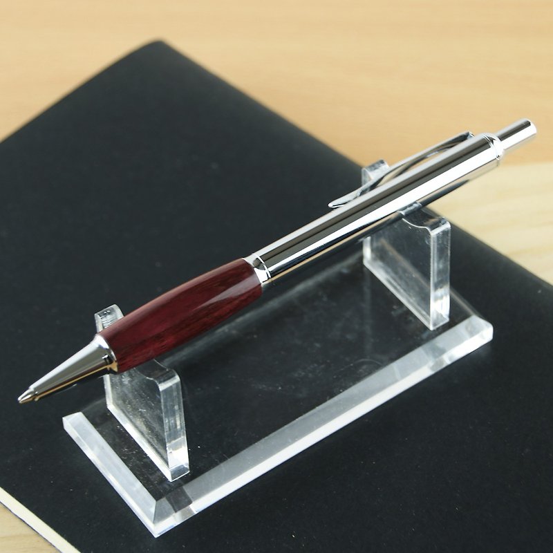 订制-自动铅笔+原子笔 按压式短握位木笔 / 紫心木 - 圆珠笔/中性笔 - 木头 紫色