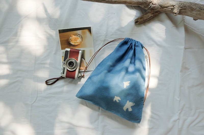 Mini Drawstring Bag ::: Natural Indigo ::: 011. - 束口袋双肩包 - 其他材质 蓝色