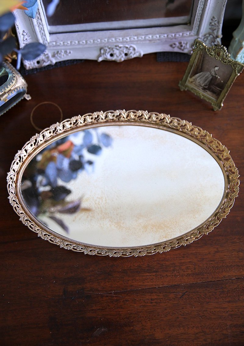美国 金色古董镜面托盘No.18 大尺寸 镜子 托盘 镜盘 - 其他 - 其他金属 金色
