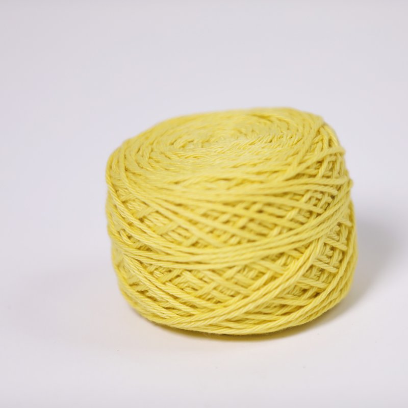 手捻棉线-黄色-公平贸易 - 编织/刺绣/羊毛毡/裁缝 - 棉．麻 黄色