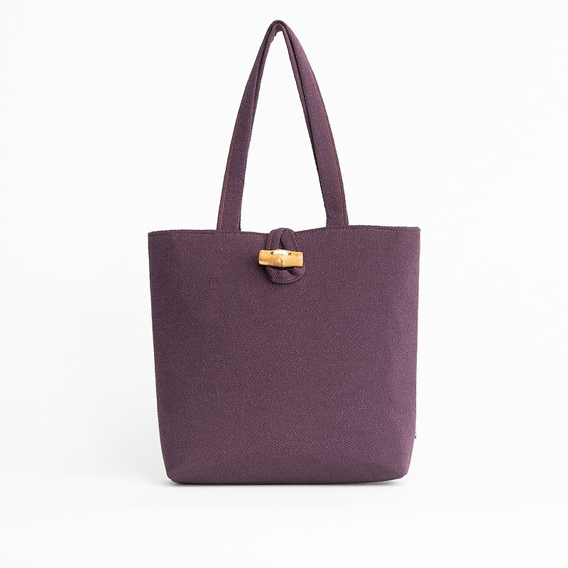 ミニトートバッグ 丹後ちりめん 紫 日本伝統生地 - 手提包/手提袋 - 聚酯纤维 紫色