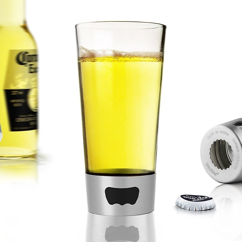 加拿大 asobu 开瓶啤酒杯 清透玻璃 550ml 礼物 - 酒杯/酒器 - 玻璃 透明