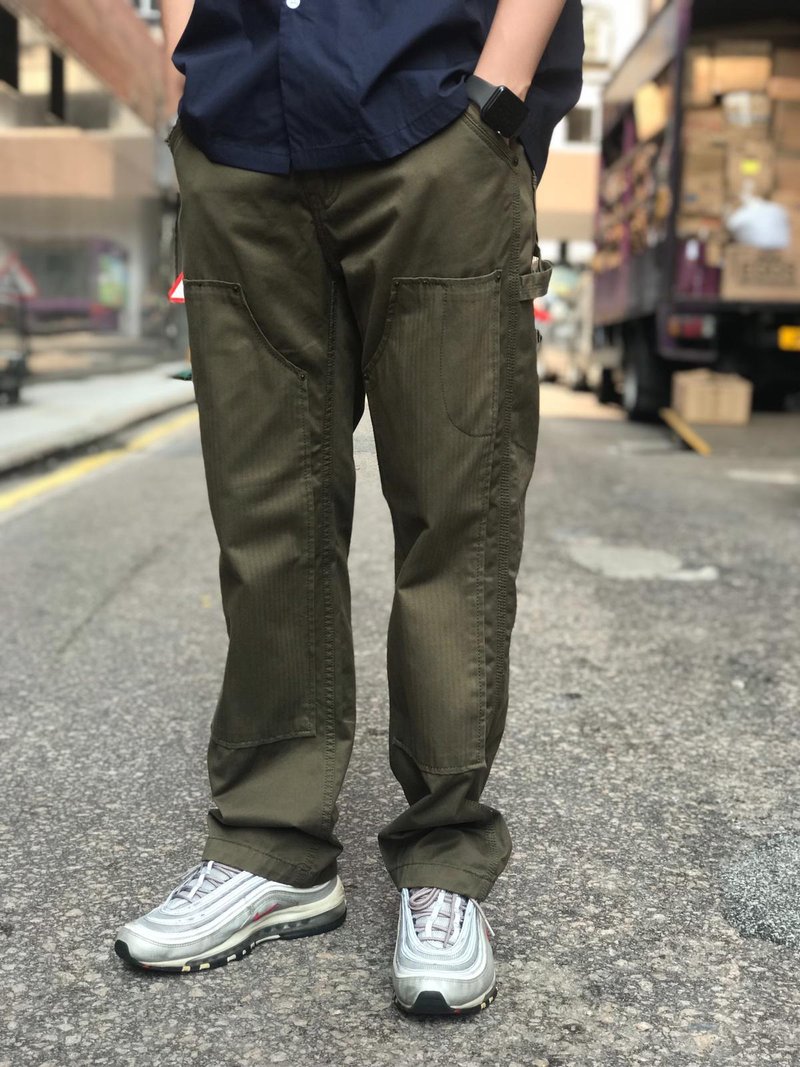 Midwest Supply Double Knee Army Pants - 男士长裤 - 棉．麻 绿色