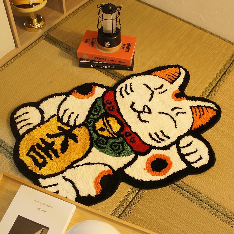 【 RAW EMOTIONS 】招财猫地毯(白) - 地垫/地毯 - 聚酯纤维 白色