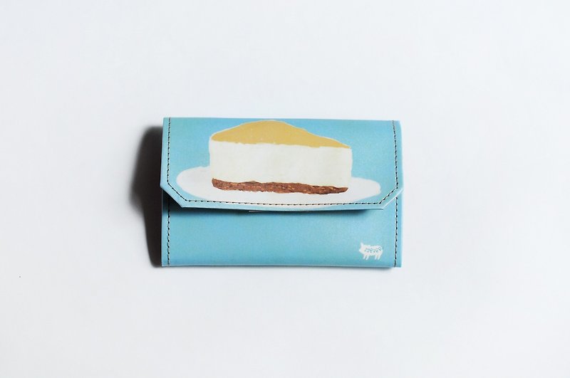 小纸包/卡片零钱包-起司蛋糕Cheese cake/点心系列 - 零钱包 - 纸 蓝色