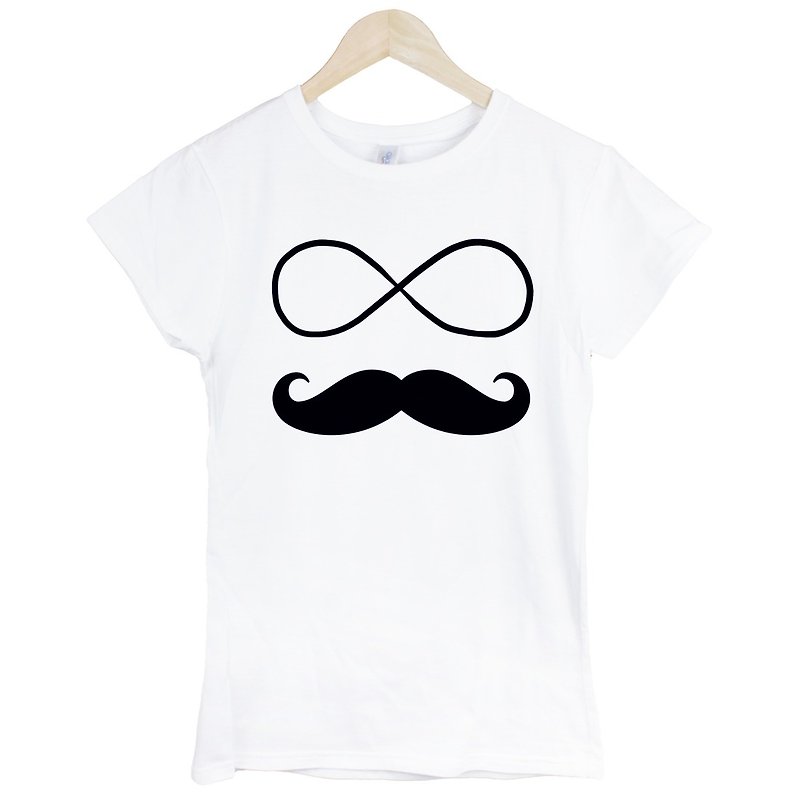 Forever Mustache女生短袖T恤-2色 眼镜 永远 胡须 文青 艺术 设计 时髦 文创 时尚 - 女装 T 恤 - 棉．麻 多色
