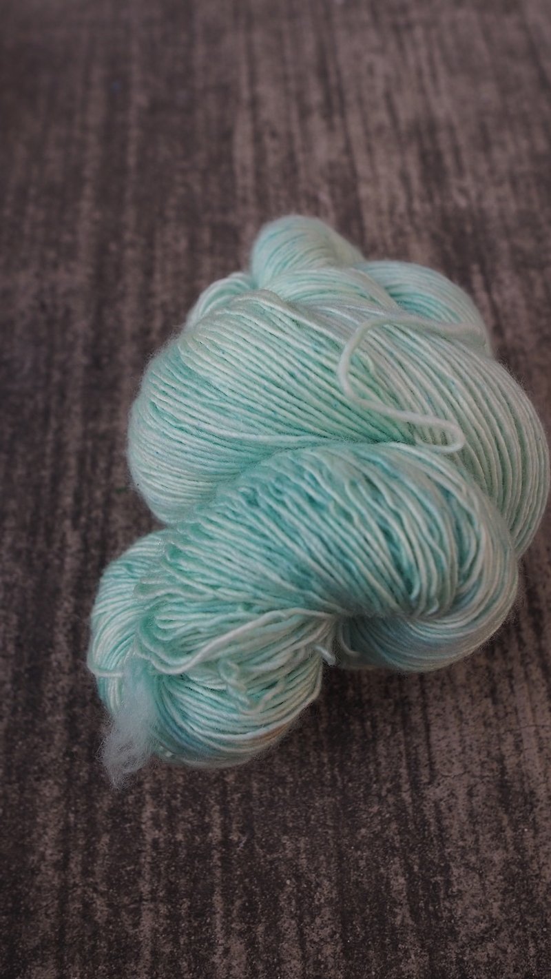 手染线。粉葱 (单股/袜线/美丽诺) - 编织/刺绣/羊毛毡/裁缝 - 羊毛 绿色