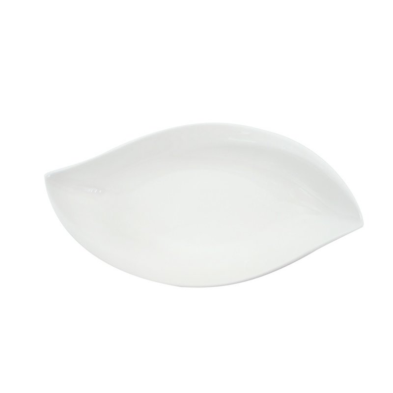 Esprit White 活力纯白骨瓷叶形盘 (26cm) - 盘子/餐盘/盘架 - 瓷 白色