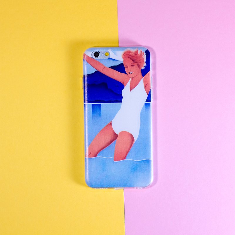 好喜欢游泳所以不怕晒系列二 iPhone原创全包软壳 - 手机壳/手机套 - 橡胶 多色