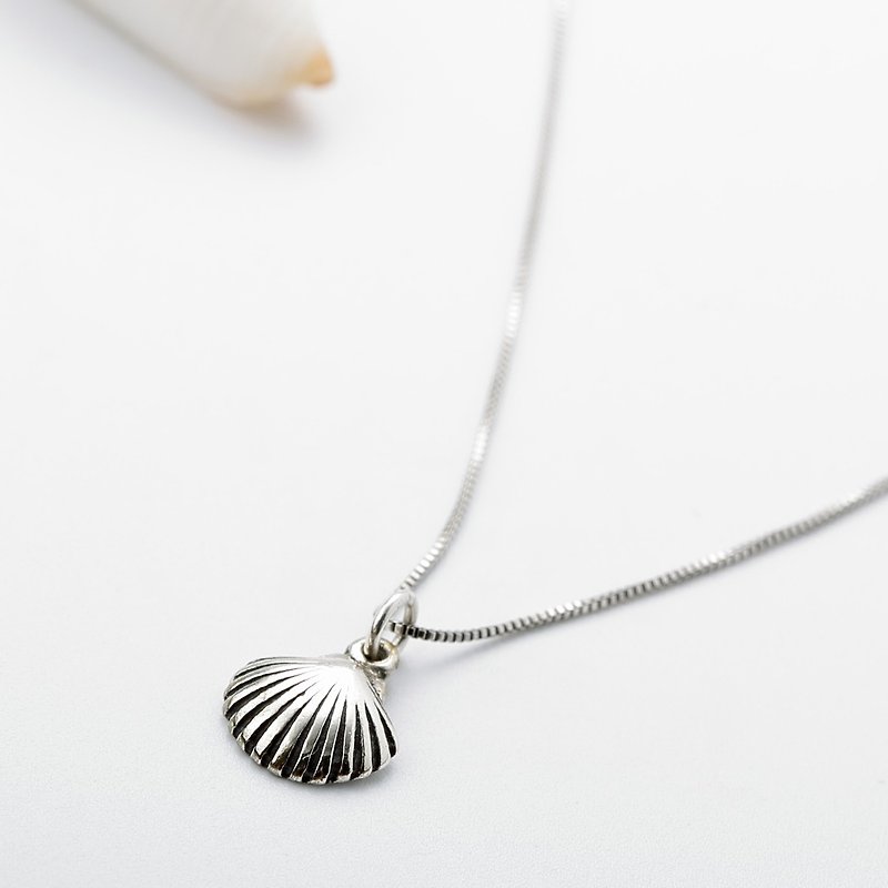 可爱 贝壳 Shell s925 纯银 项链 情人节 礼物 - 项链 - 纯银 银色