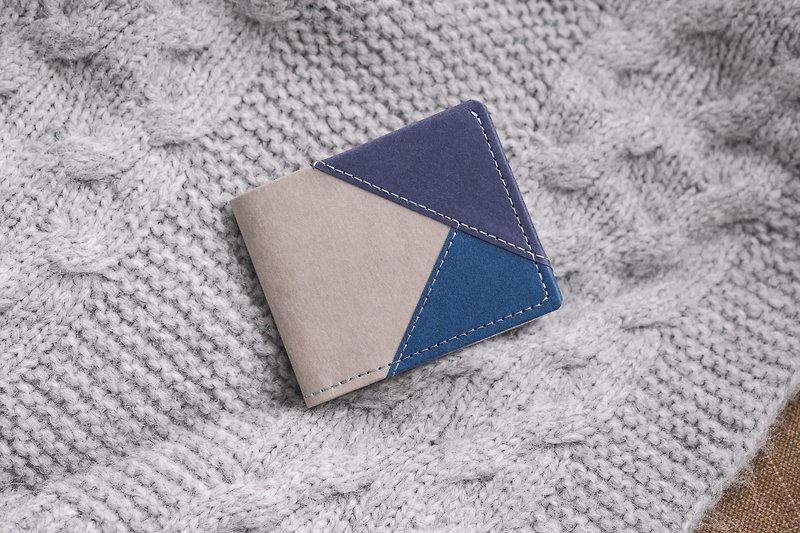 【环保永续】 集色 patchwork 系列 短银包*升级版*  皮夹 - 皮夹/钱包 - 纸 蓝色