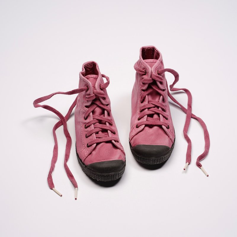 西班牙帆布鞋 CIENTA U61777 42 粉红色 黑底 洗旧布料 童鞋 高筒 - 童装鞋 - 棉．麻 粉红色