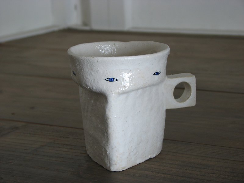 見られるカップ - 咖啡杯/马克杯 - 陶 白色