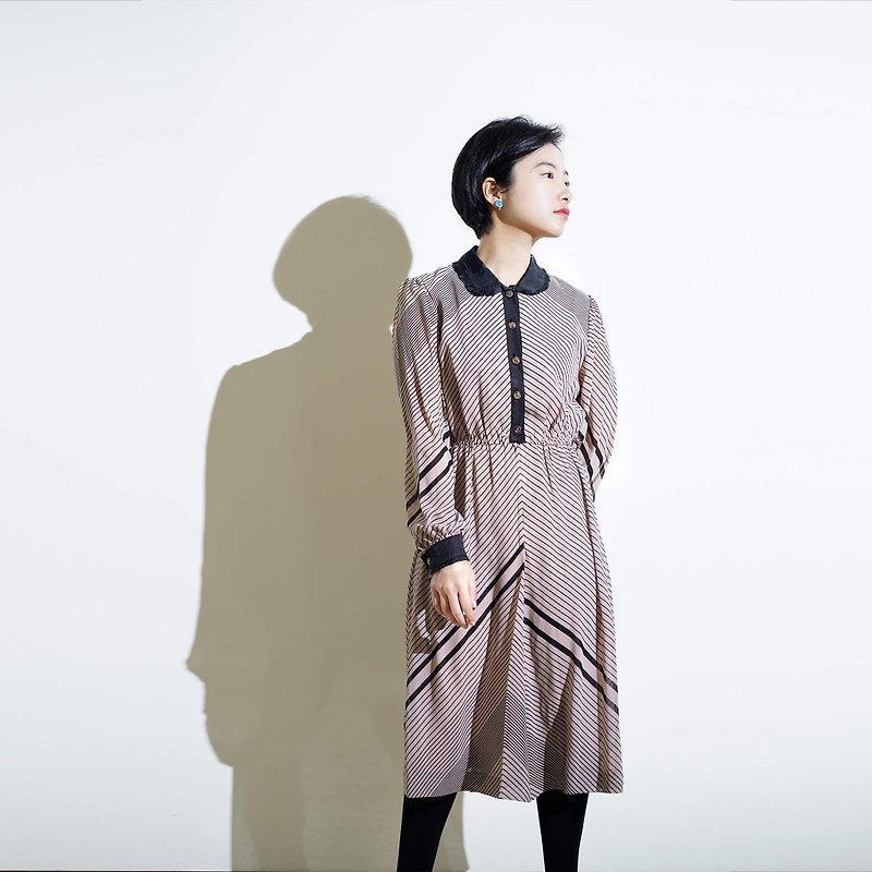 斜纹/日本古着洋装 - 洋装/连衣裙 - 聚酯纤维 