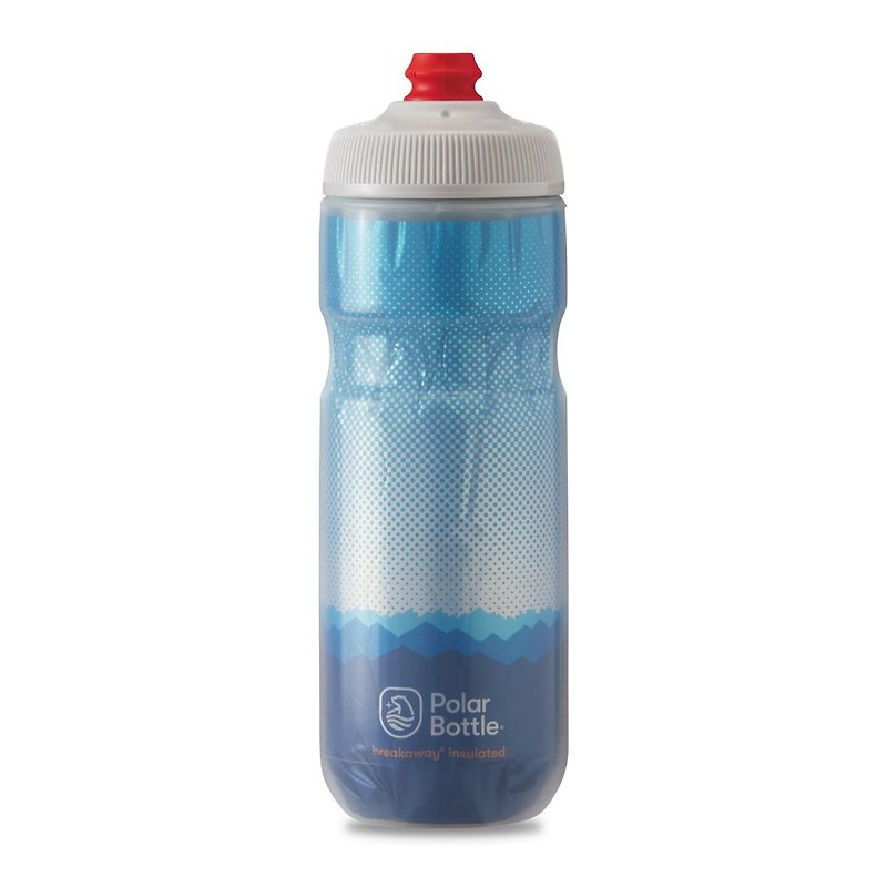 Polar Bottle 20oz 双层保冷喷射水壶 RIDGE 蓝-银 - 运动配件 - 塑料 蓝色