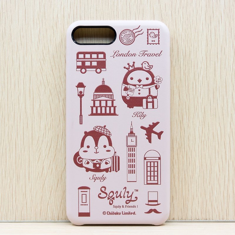 iPhone 7 Plus PU仿皮革手提电话壳 - 英伦旅游 - G004SQE - 手机壳/手机套 - 真皮 粉红色