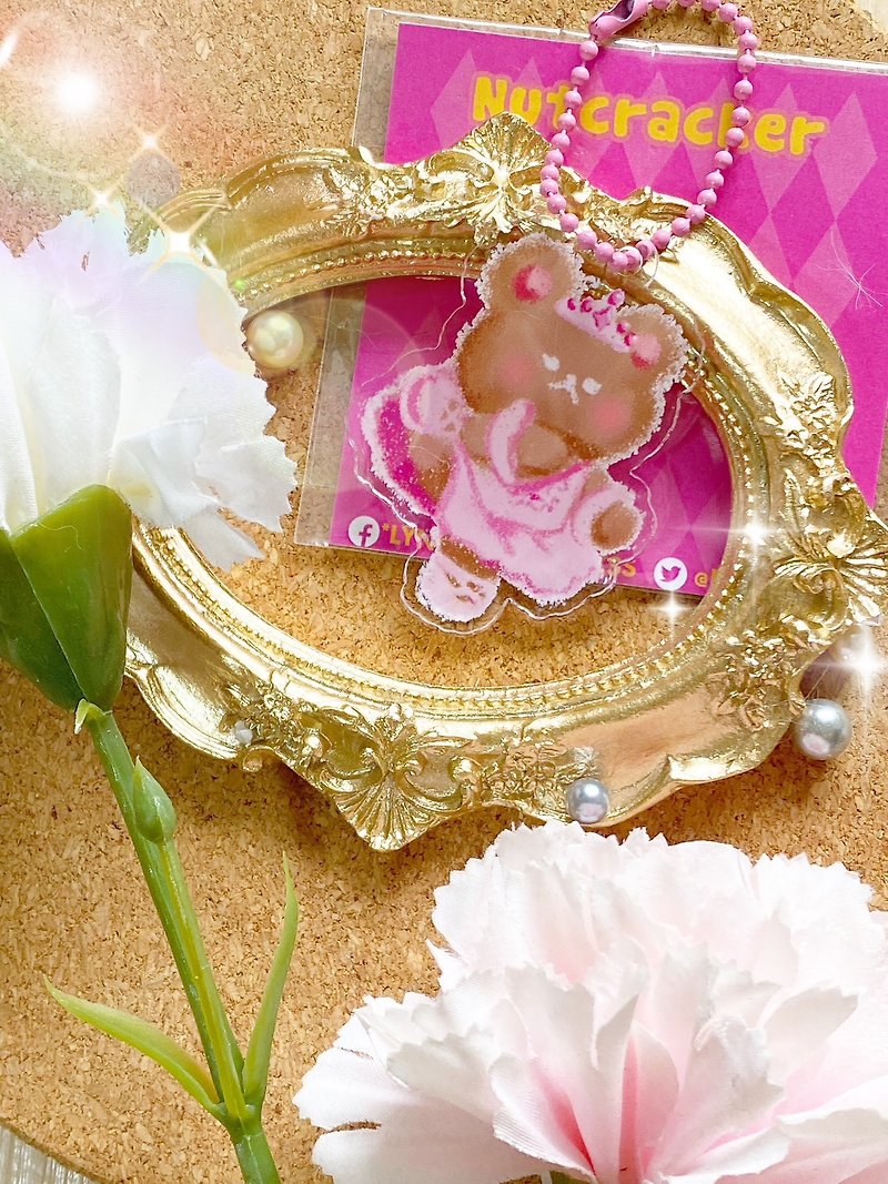 Teddy Bear Nutcracker : Clara Keychain - 吊饰 - 塑料 粉红色