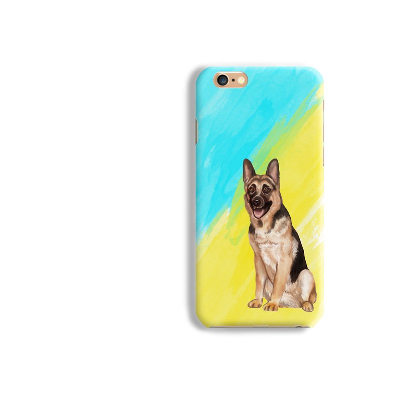 德国牧羊犬磨砂手机壳硬壳保护壳iphone XS + 8 Plus Galaxy S9 - 手机壳/手机套 - 塑料 白色