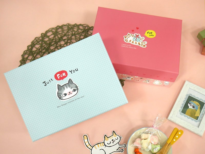 O-CAT－猫咪上下盖礼物盒 (L) - 纸盒/包装盒 - 纸 