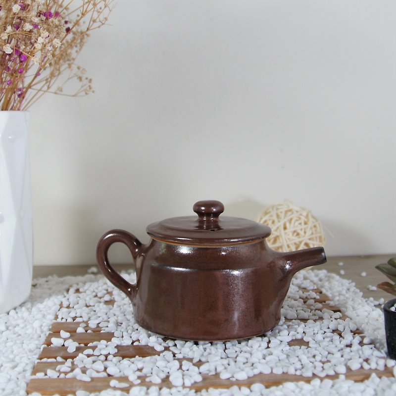 铁红茶壶-容量约140ml - 茶具/茶杯 - 陶 红色