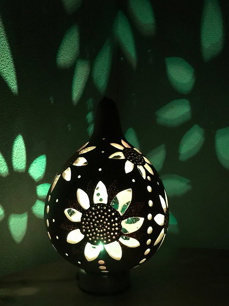 ひょうたんランプ　向日葵モチーフ - 灯具/灯饰 - 其他材质 黄色