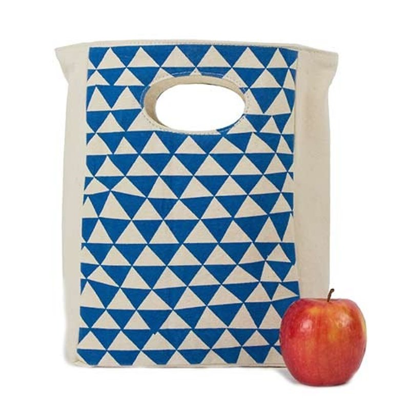 包包/便当袋/运动包►加拿大fluf有机棉环保随手袋--几何三角 - 手提包/手提袋 - 棉．麻 蓝色