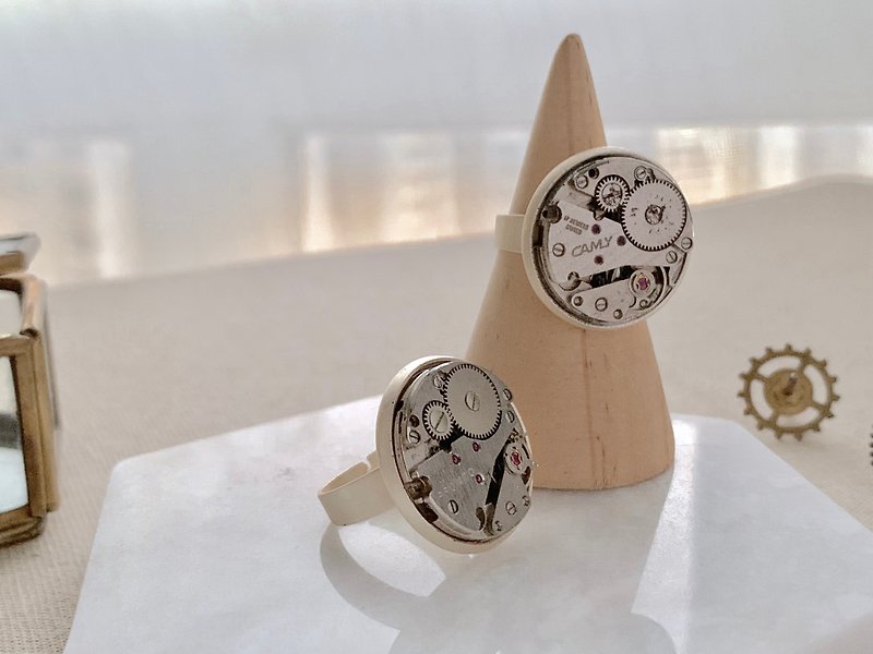 【DejaVu】瑞士古董机械表机芯戒指 - 戒指 - 其他金属 银色