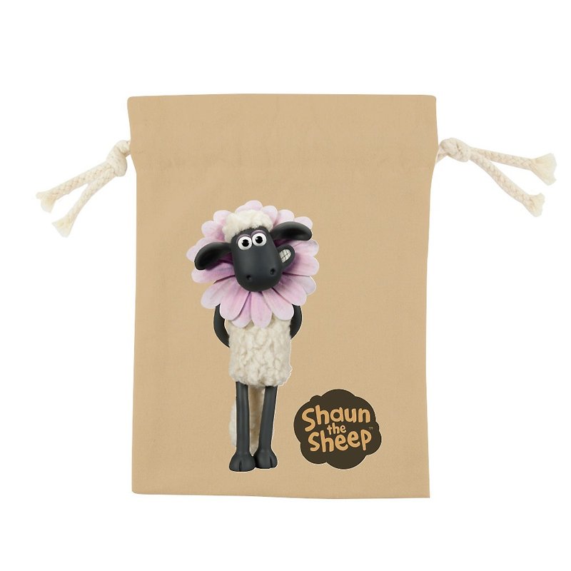 笑笑羊(Shaun The Sheep)授权 -彩色束口袋-【春天来了(卡其)】,CB6AI08 - 其他 - 棉．麻 粉红色