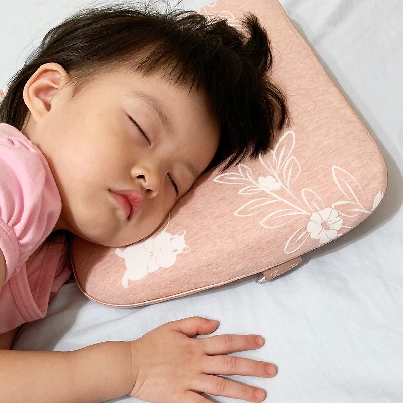 MIT有机棉儿童好眠枕-麻花粉/婴儿枕头 - 枕头/抱枕 - 棉．麻 粉红色