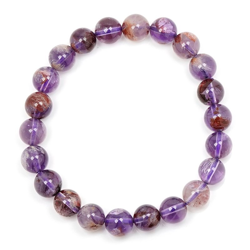 【正佳珠宝】紫幽灵 异象幽灵 8mm 紫幽灵手珠 - 手链/手环 - 半宝石 多色