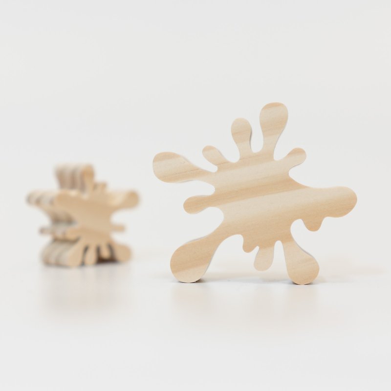 wagaZOO厚切造型积木 图形系列－水花 - 摆饰 - 木头 卡其色