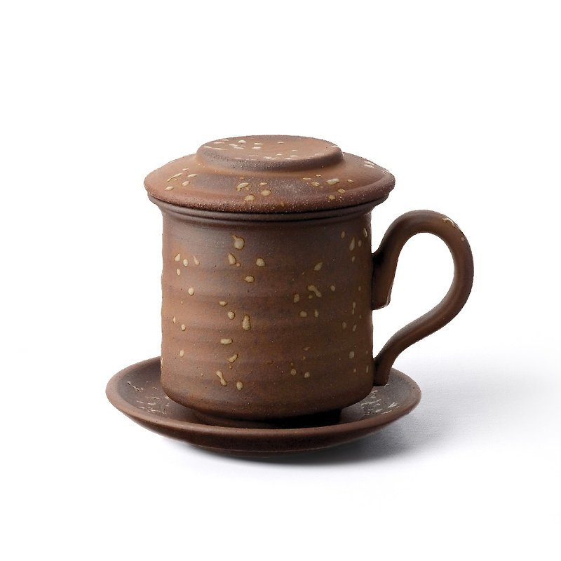 陶作坊│老岩泥彩釉同心杯 - 茶具/茶杯 - 其他材质 咖啡色