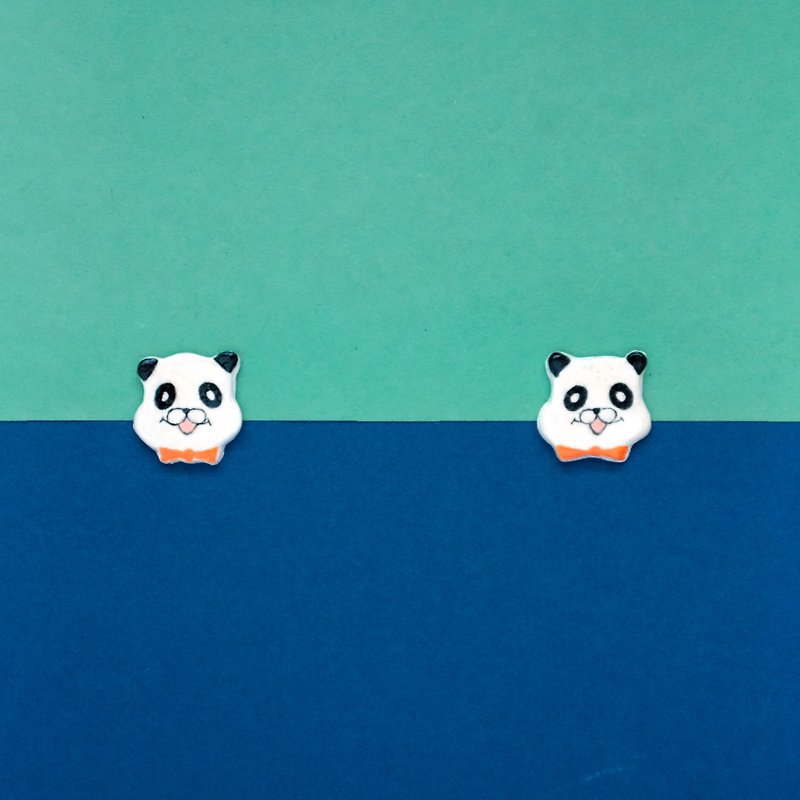 熊猫陶瓷别针 - 胸针 - 陶 绿色