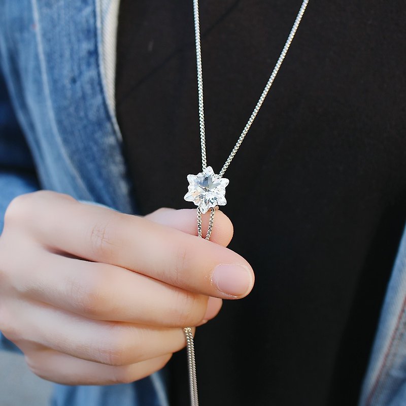 Edelweiss Crystal Necklace /坚毅女神项链 长链 施华洛世奇水晶 - 长链 - 水晶 多色