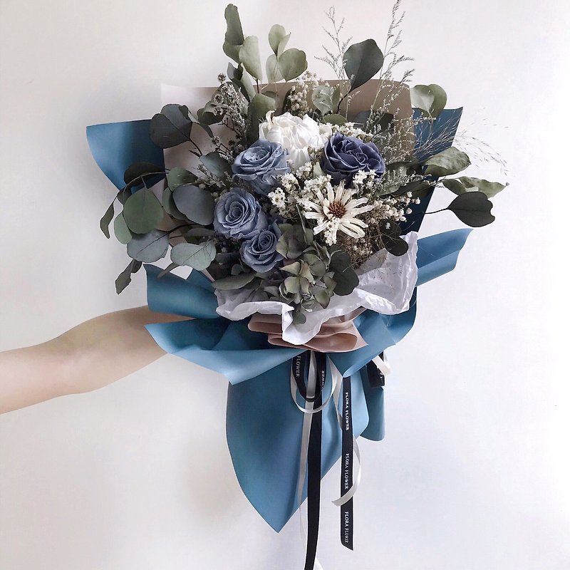 Flora Flower干燥花束-蓝色系 - 干燥花/捧花 - 植物．花 蓝色
