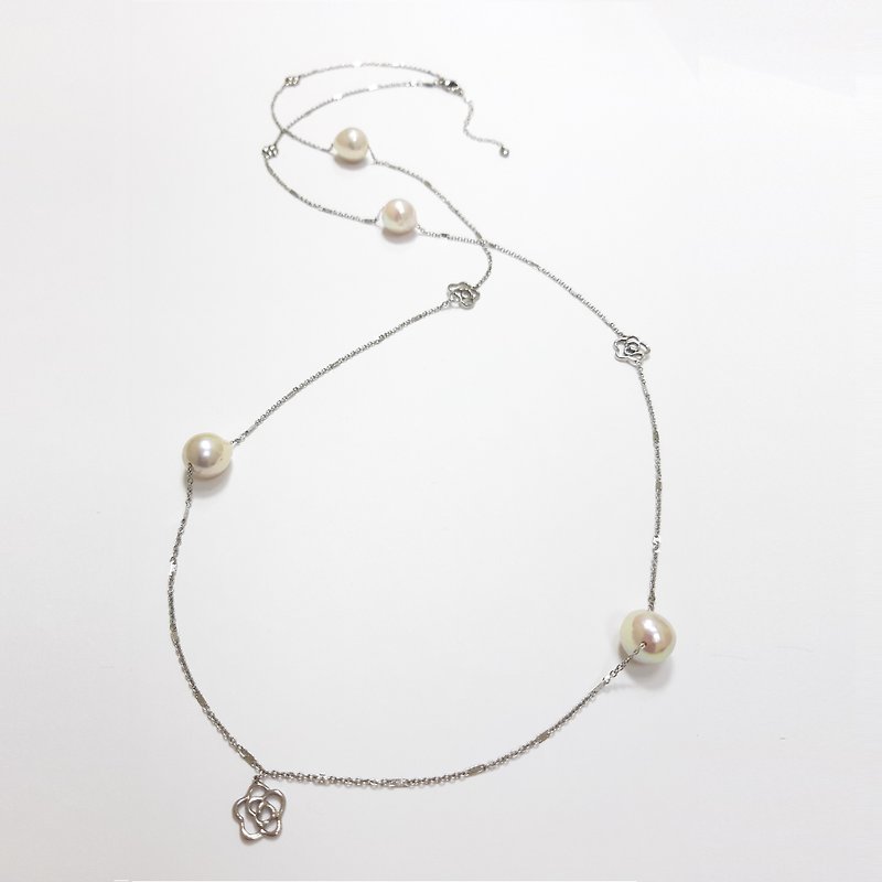 天然异形珍珠项链(Pinkoi 独家贩卖)(实物拍摄) - 项链 - 珍珠 银色