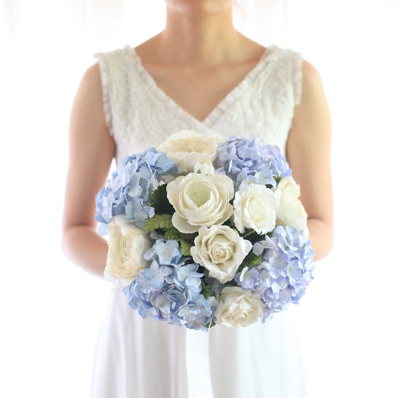 Pastel Paradise Bouquet Keepsake Wedding Flower for Bridal Bouquet Medium Size - 木工/竹艺/纸艺 - 纸 蓝色