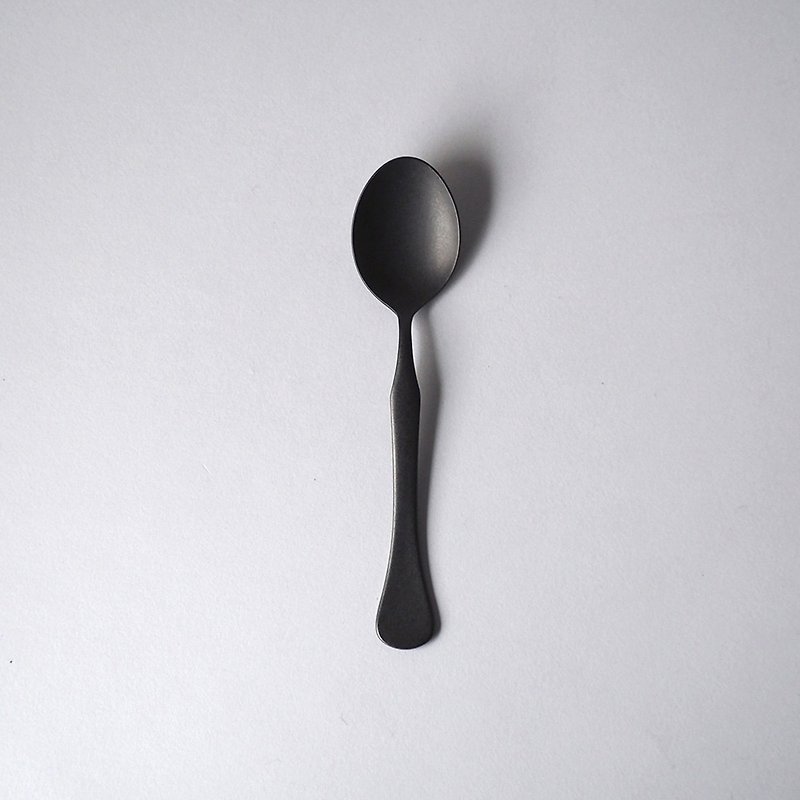日本高桑金属  日制波浪曲线不锈钢甜点匙-2入 - 餐刀/叉/匙组合 - 不锈钢 黑色