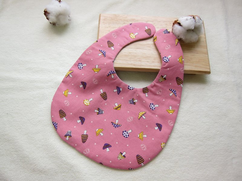 蘑菇蘑菇-婴儿宝贝纯棉围兜、口水巾(粉色) - 围嘴/口水巾 - 其他材质 粉红色